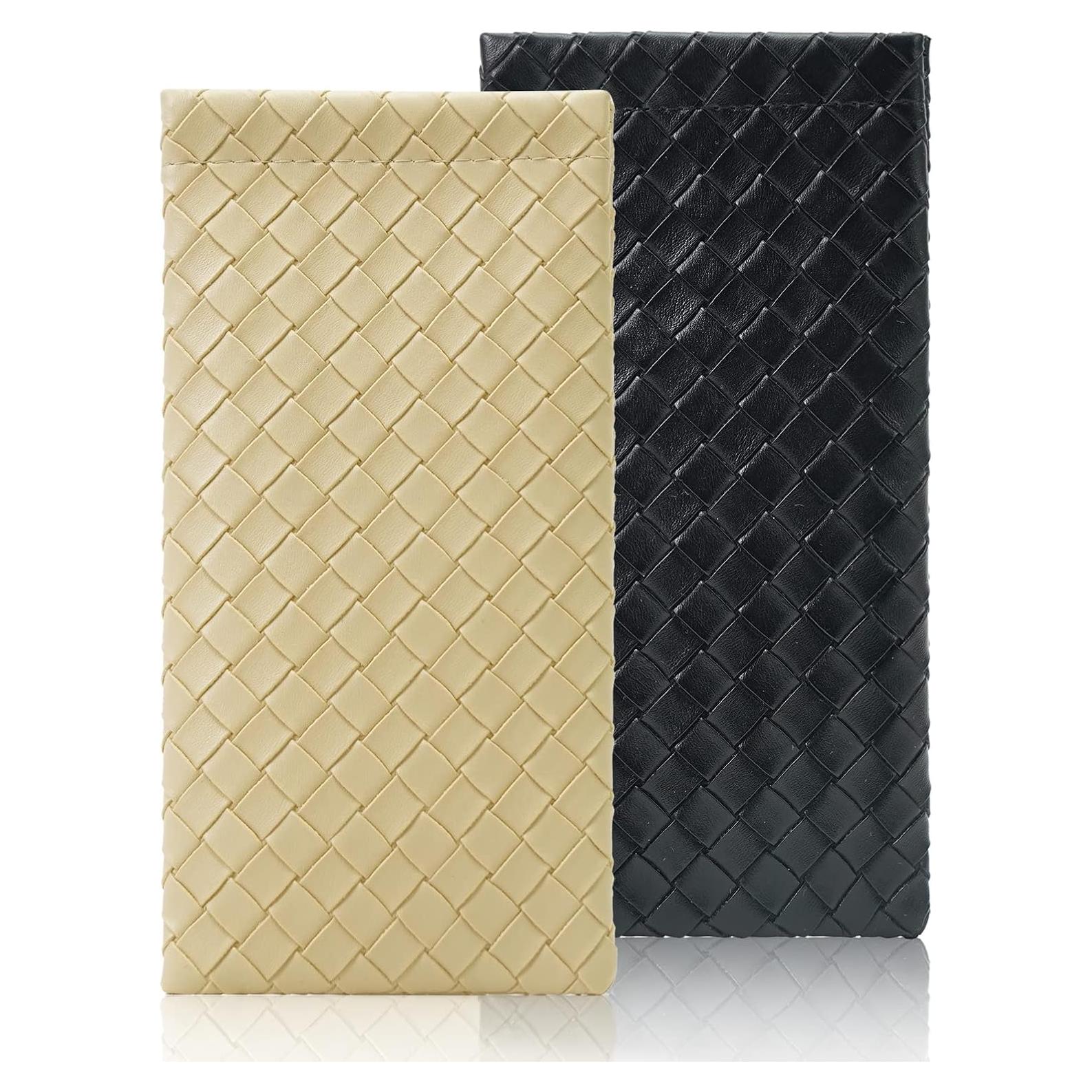 Estuche de Gafas Suave PU - Bolsa Organizador 2 Piezas