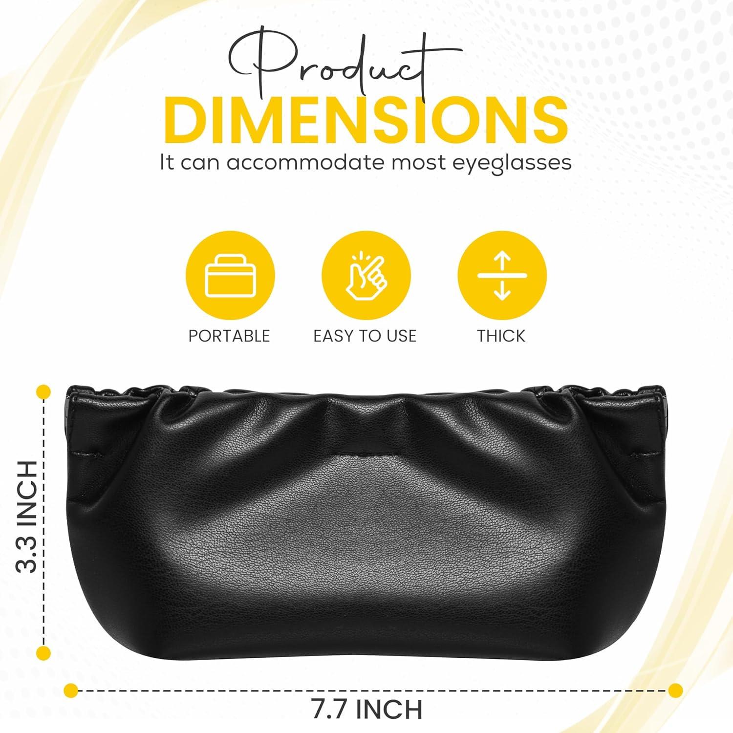 Estuche de Gafas Suave PU - Bolsa Organizador 2 Piezas