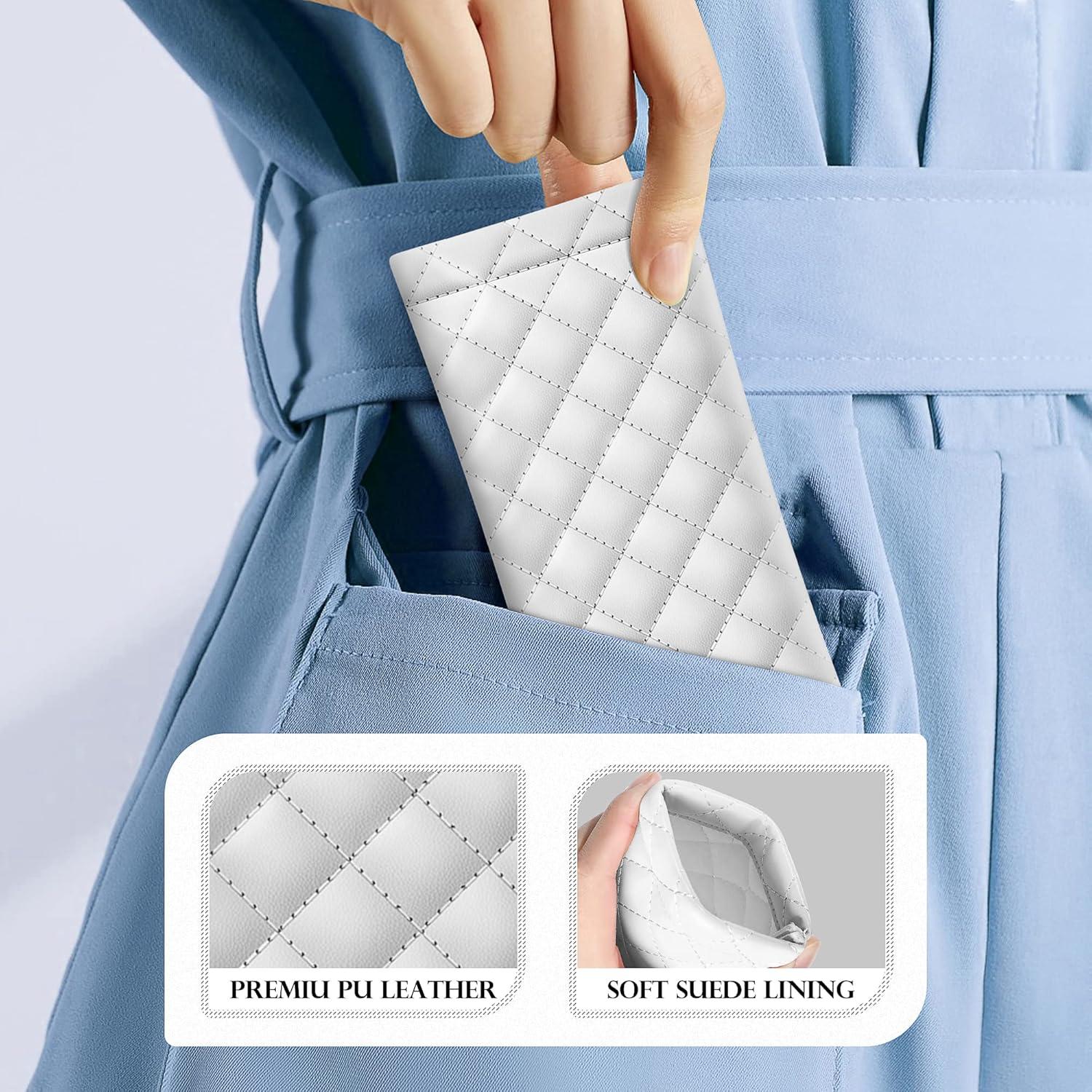 Estuche de Gafas Suave PU - Bolsa Organizador 2 Piezas