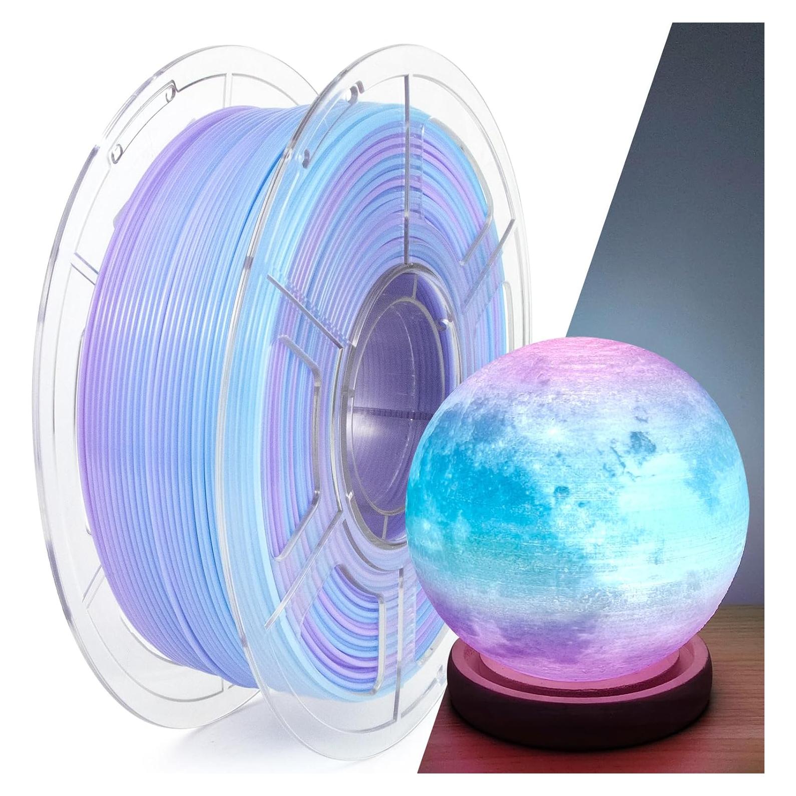 Filamento PETG IEMAI 1.75mm Gradiente Azul a Púrpura 1kg