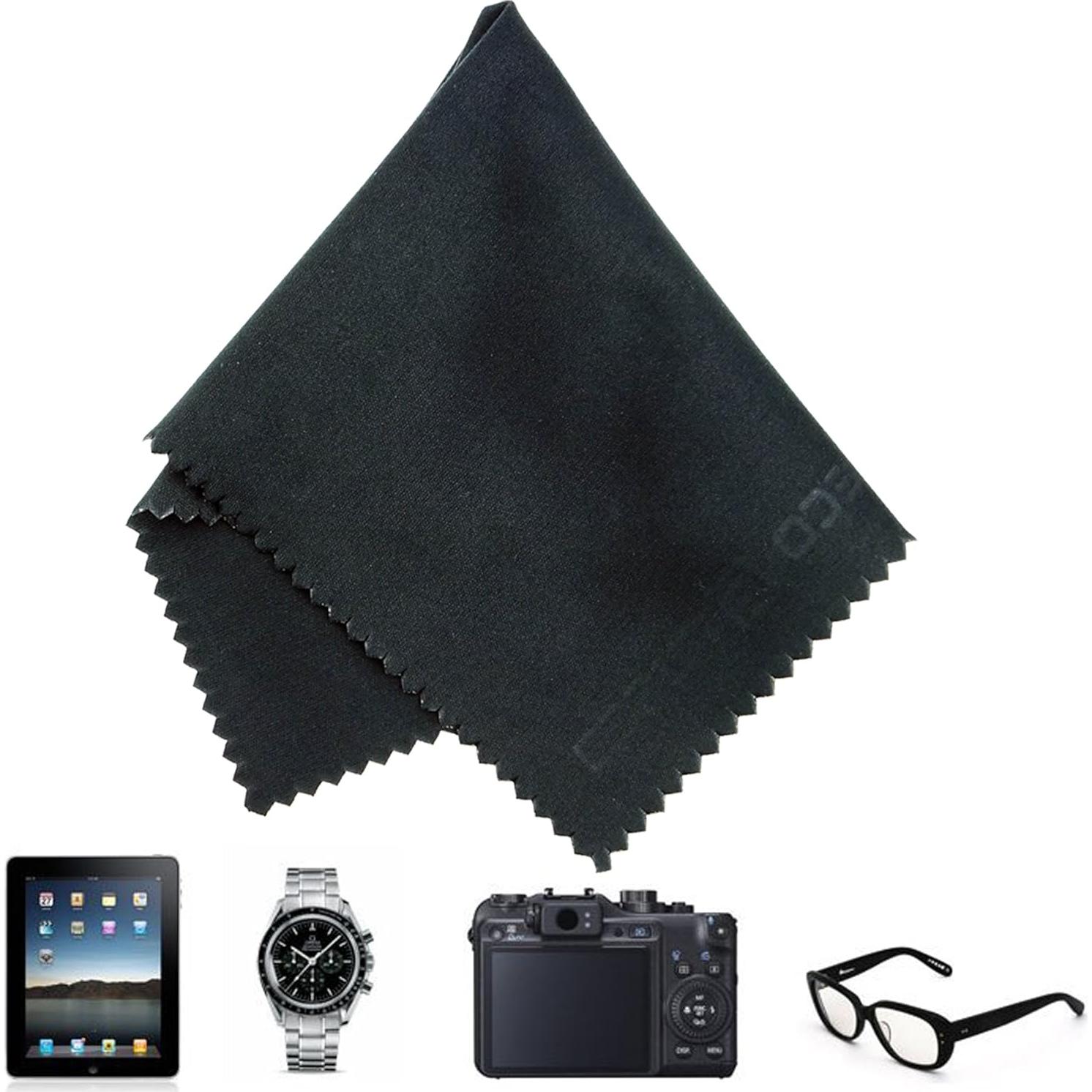 Paño de Microfibra Eco-Fused 12 Piezas 15x18cm Azul/Negro