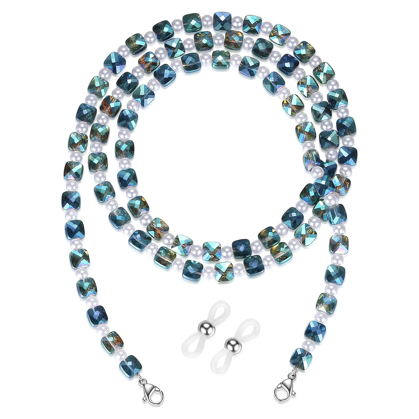 Cadena de Gafas REVEMCN Azul y Amarillo 76 cm Multifuncional