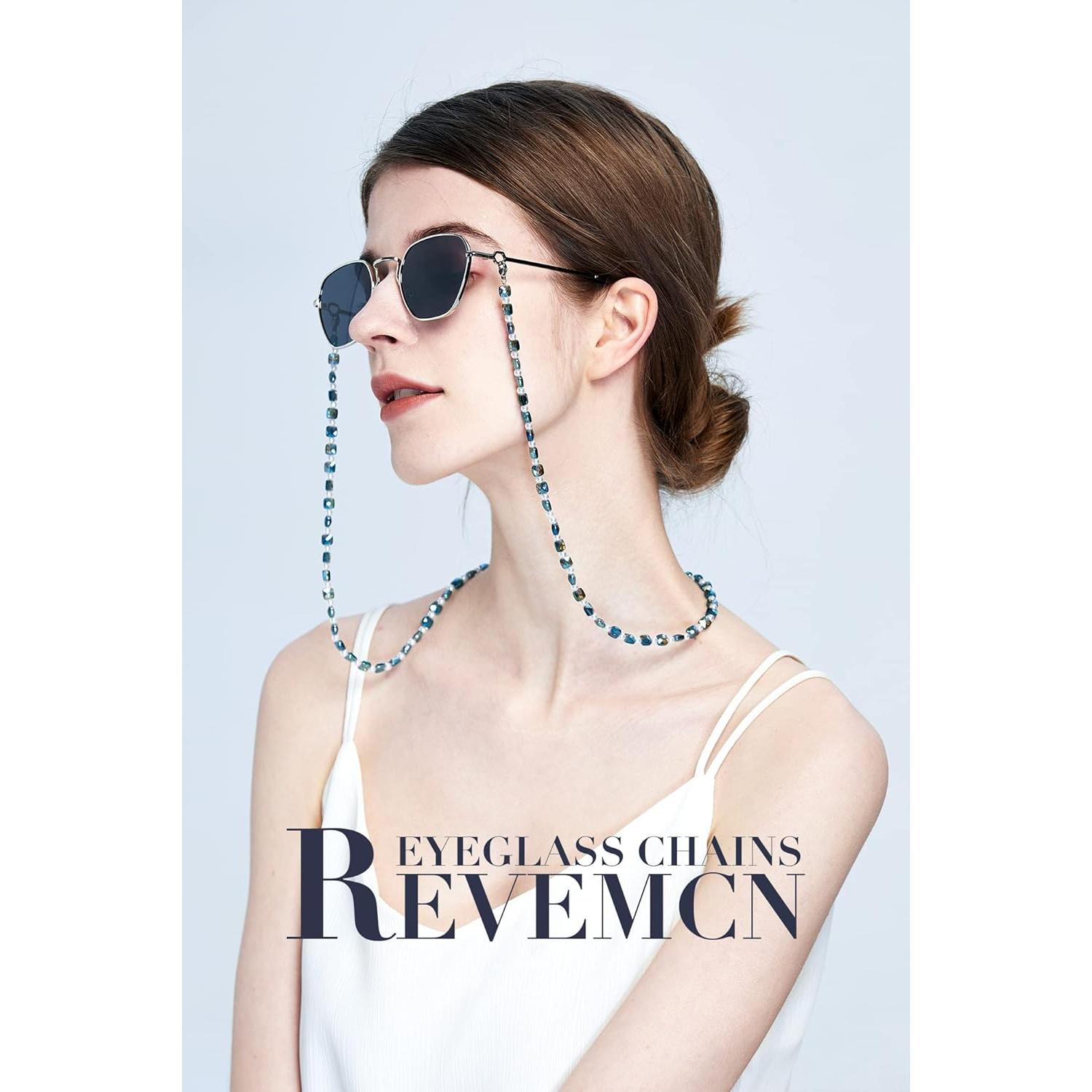 Cadena de Gafas REVEMCN Azul y Amarillo 76 cm Multifuncional