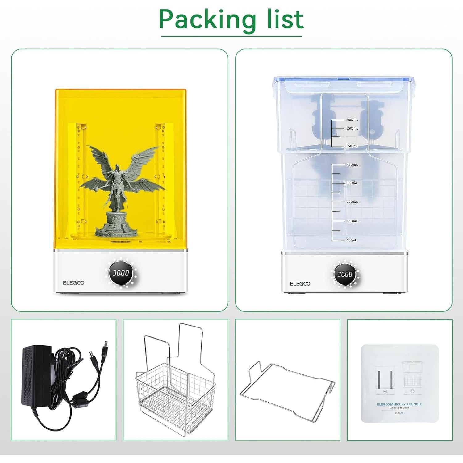 Conjunto de Lavado y Curado ELEGOO Mercury X 3D Resina