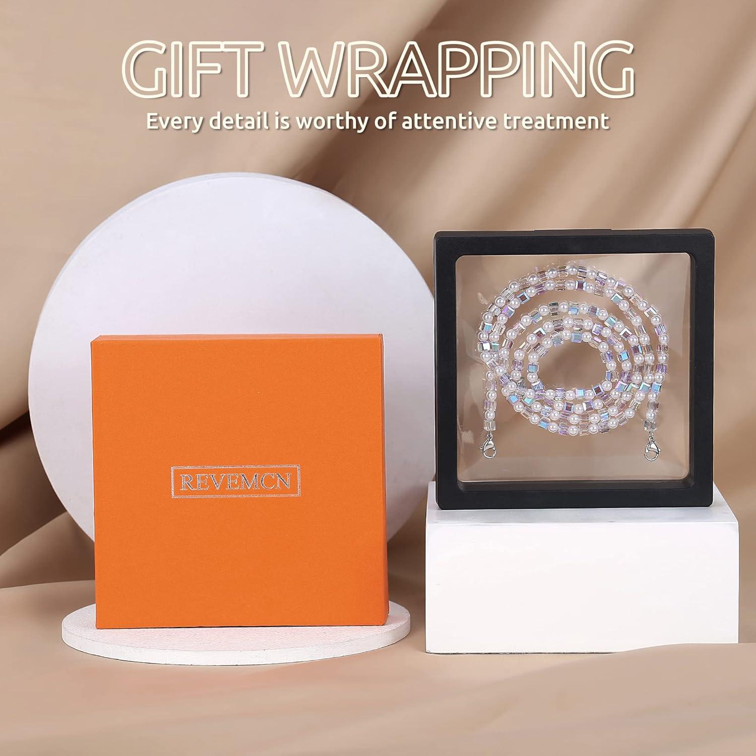 Cadena de Gafas REVEMCN Rosa y Púrpura 76 cm para Mascarillas