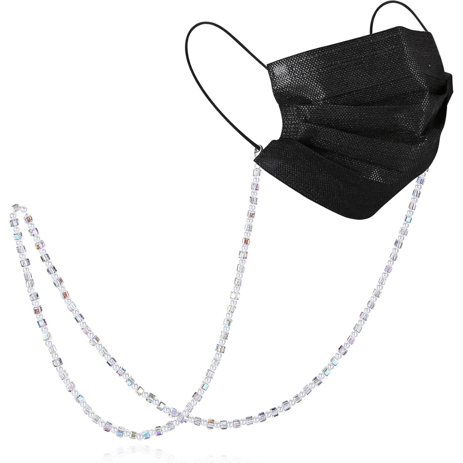 Cadena de Gafas REVEMCN Rosa y Púrpura 76 cm para Mascarillas