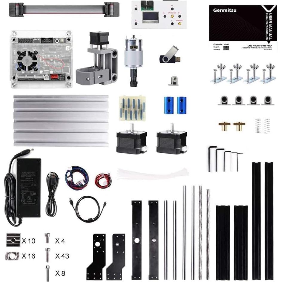 CNC Router Genmitsu 3018-PRO 24V 1.3A Grabado Fresado 300x180mm