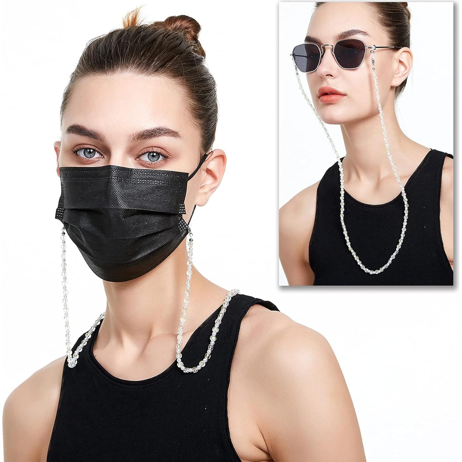 Cadena de Gafas REVEMCN Amarilla 76 cm para Mascarillas