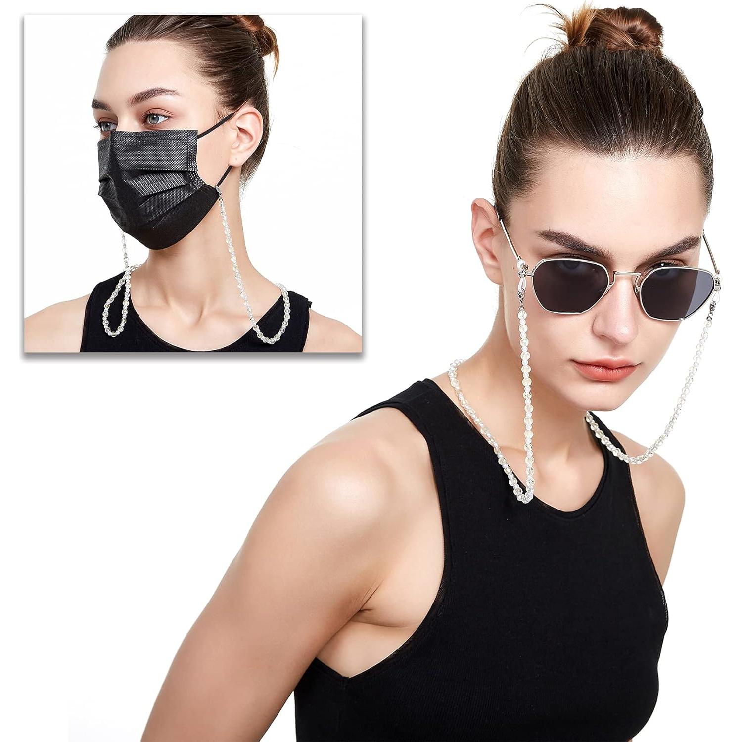 Cadena de Gafas REVEMCN Amarilla 76 cm para Mascarillas