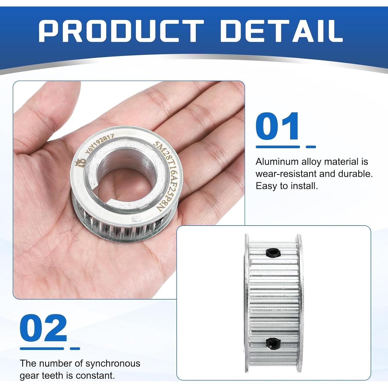 Polea Sincronizada Aluminio MECCANIXITY 28 Dientes 25.4 mm
