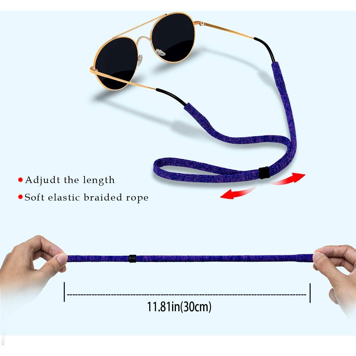 Correa para Gafas Half Crescen Paquete de 6 Nylon Elástico