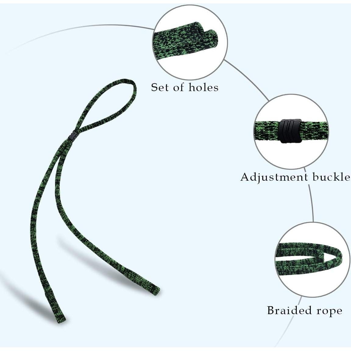 Correa para Gafas Half Crescen Paquete de 6 Nylon Elástico