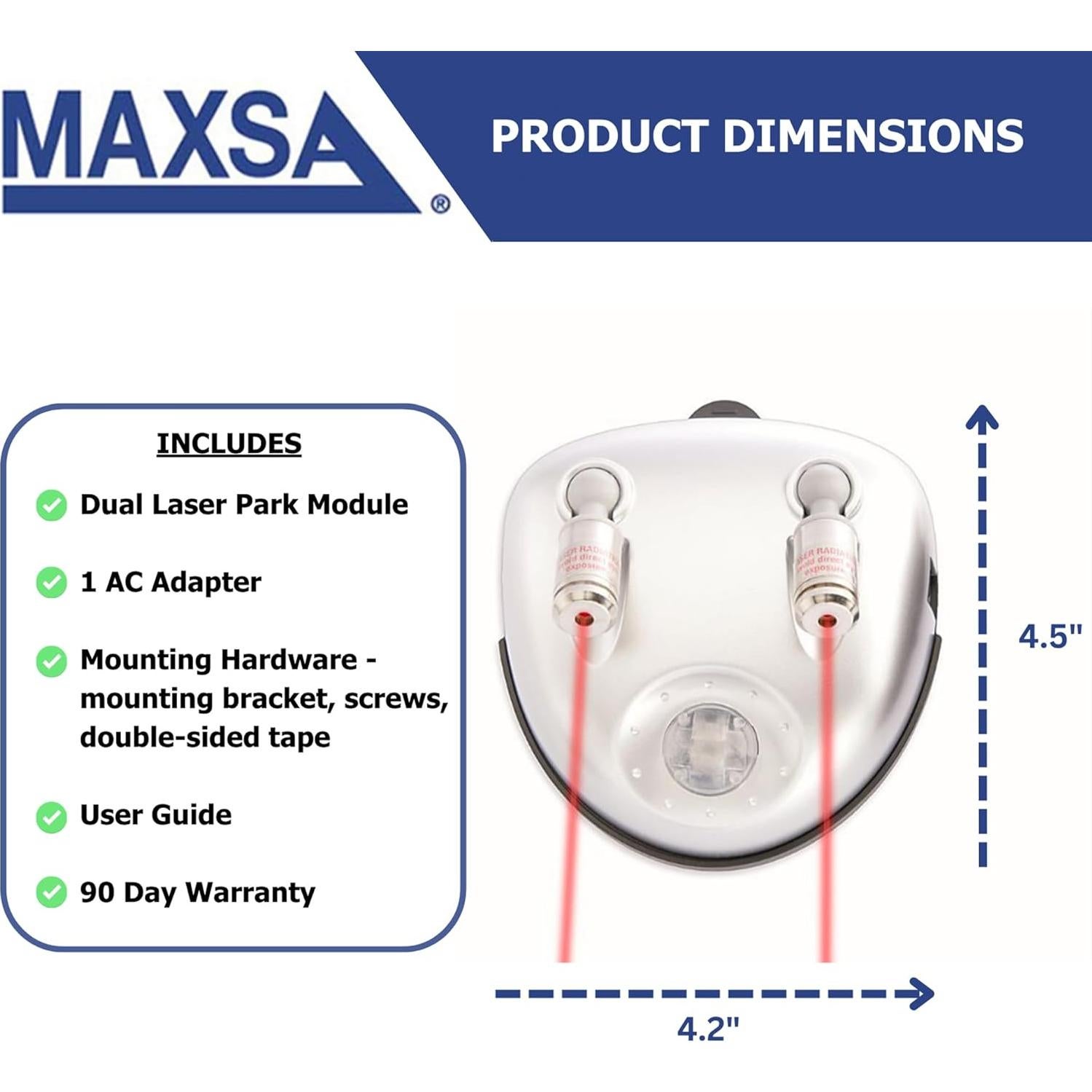 Guía de Estacionamiento Doble Láser Maxsa 37312 Plata