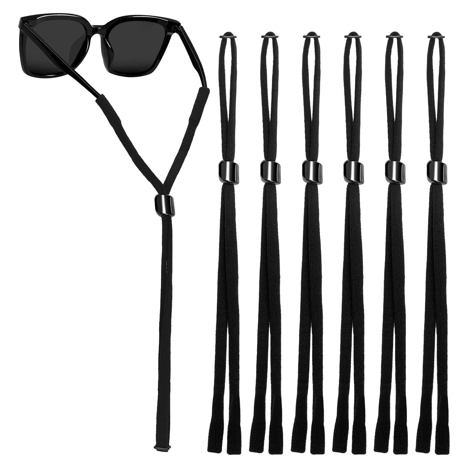 Correa para Gafas 6 Piezas Negras Nylon Antideslizante