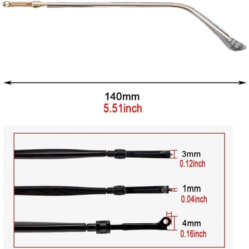 Piernas de Repuesto Janky para Gafas Metal 140mm Negro