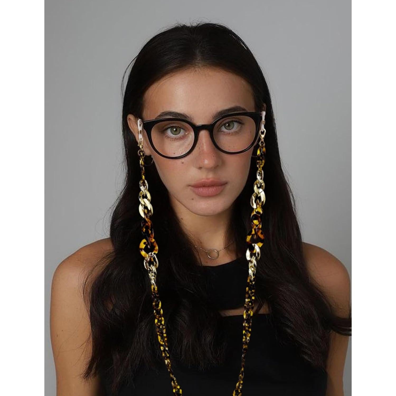 Cadena de Gafas Ámbar para Mujeres - Soporte Alrededor del Cuello