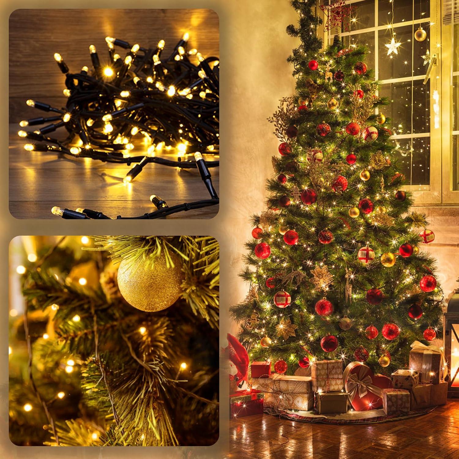 Paquete de 2 luces de cadena solares Albelt 51m 480 LED IP65