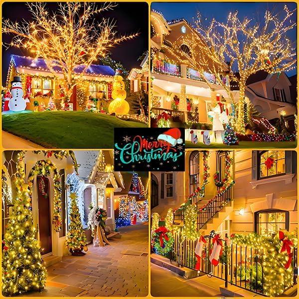 Paquete de 2 luces de cadena solares Albelt 51m 480 LED IP65