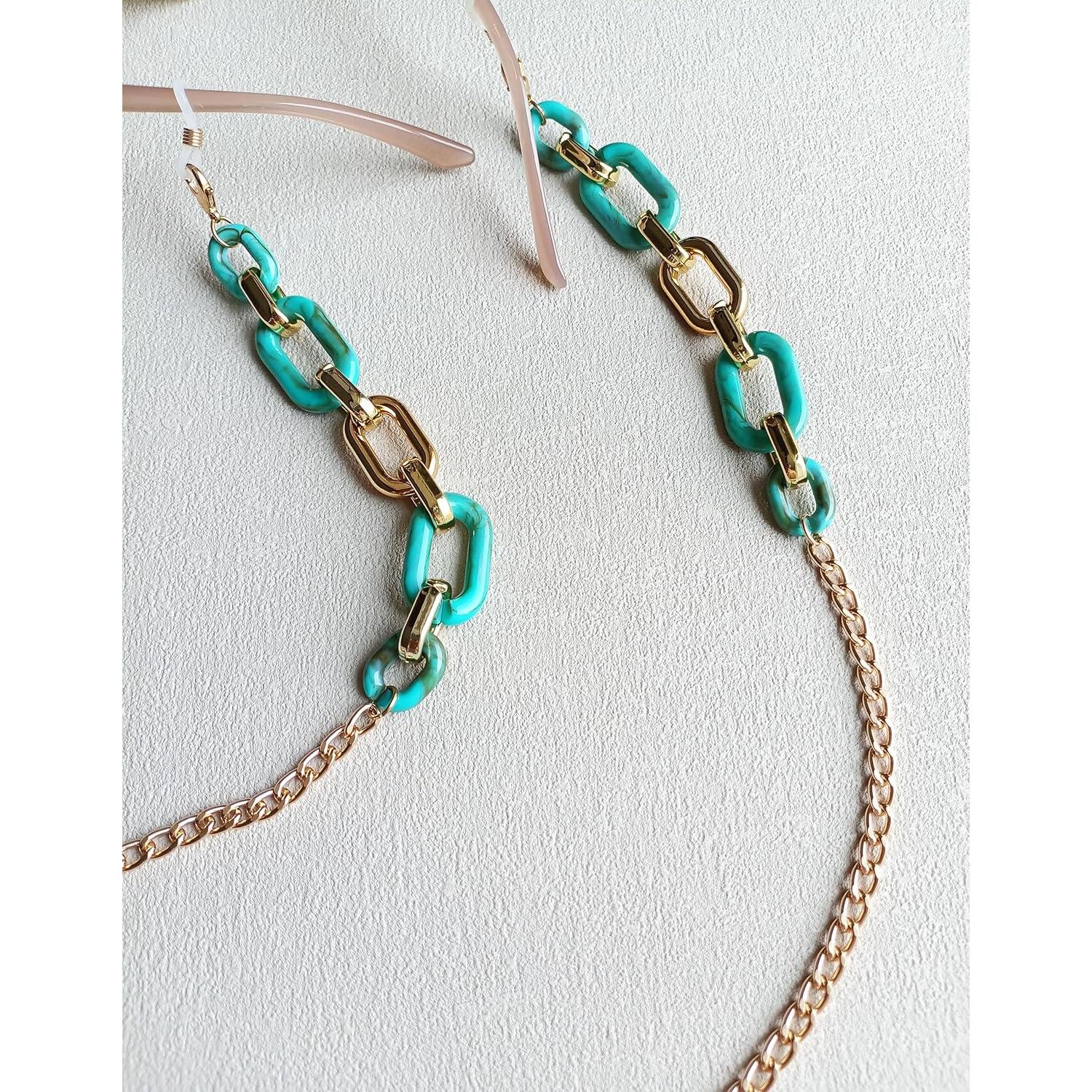 Cadena de Gafas Turquesa para Mujeres - Soporte Alrededor del Cuello