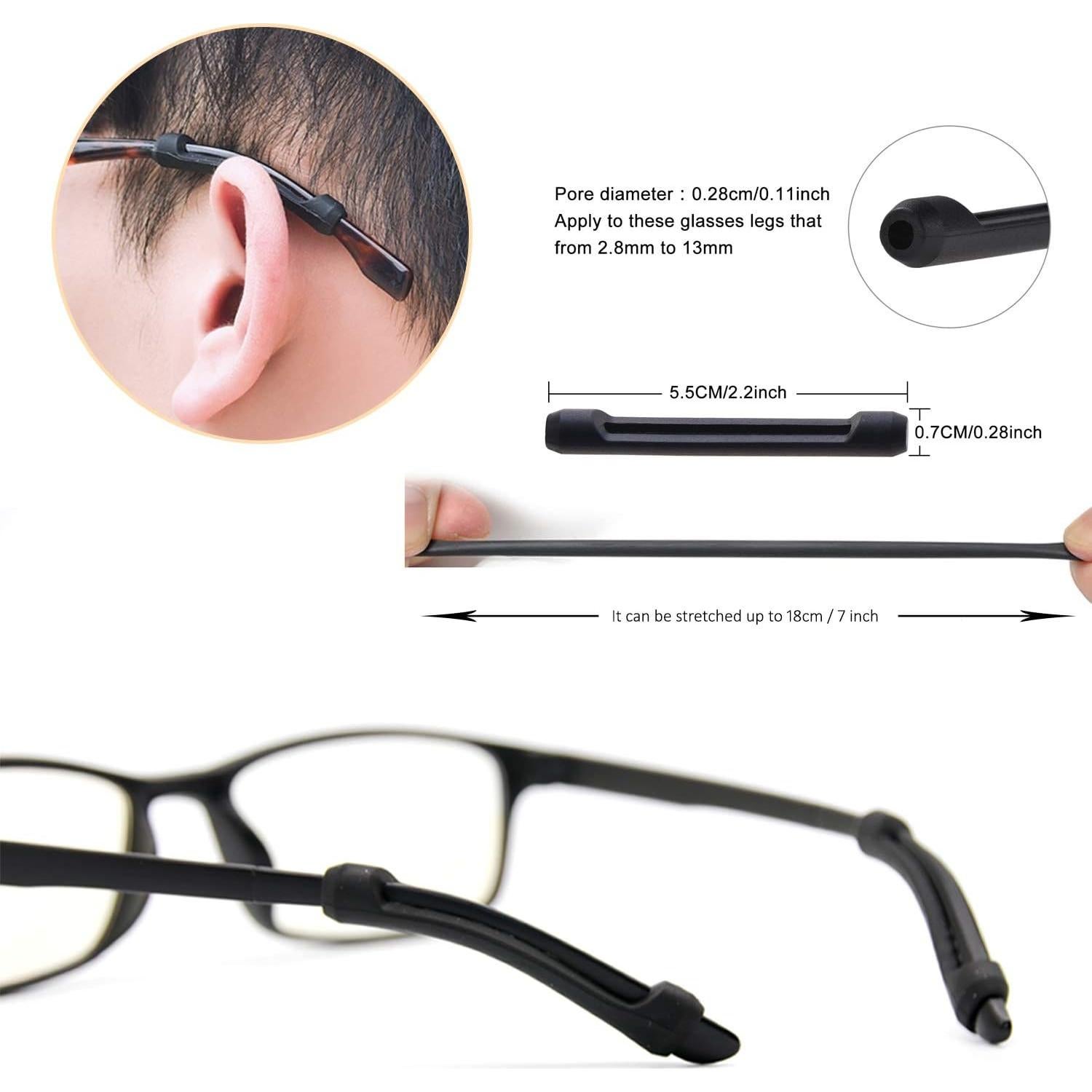 Cojín para Orejas de Gafas TOPOPTIC 6 Pares Antideslizantes