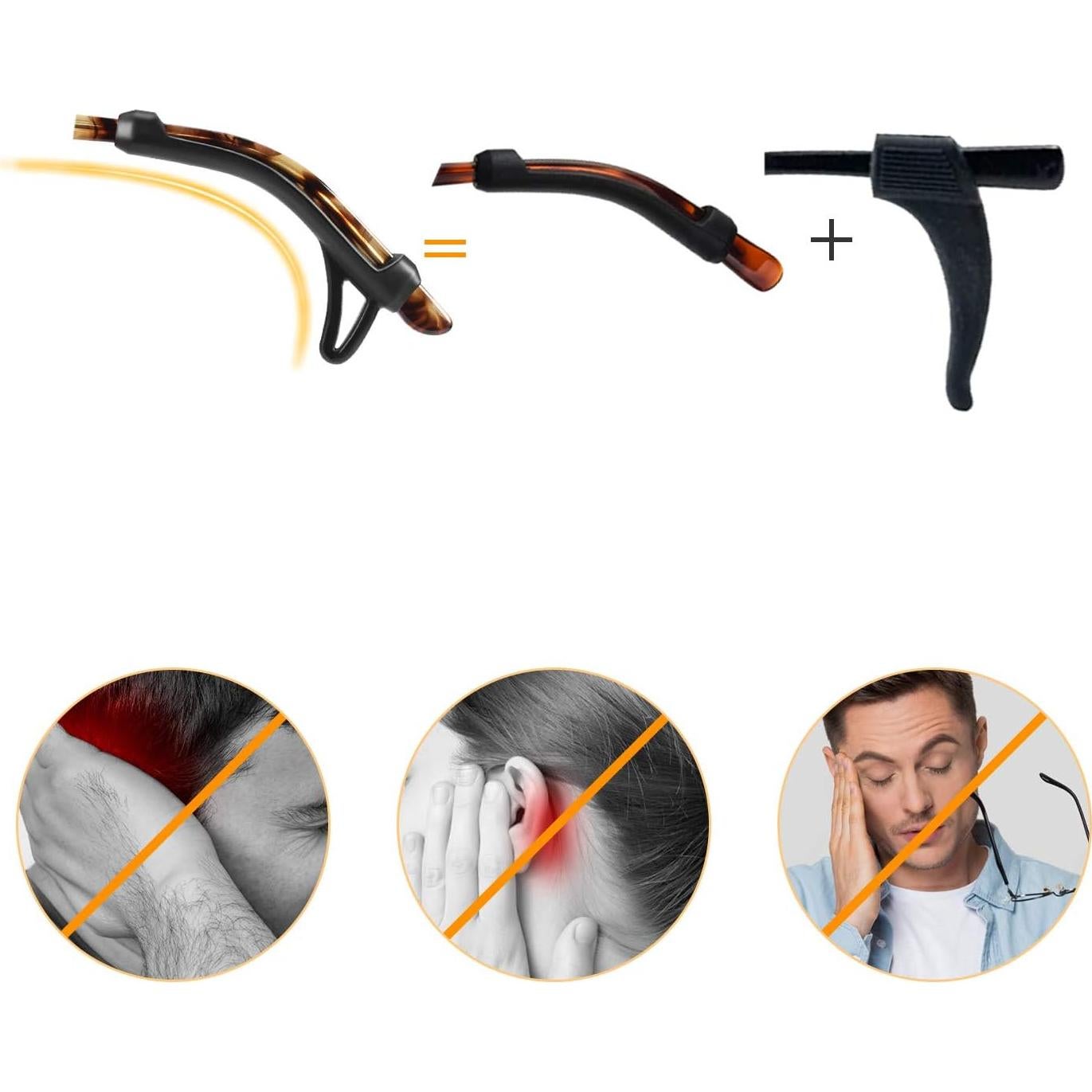 Cojín Antideslizante para Orejas de Gafas TOPOPTIC 3 Pares