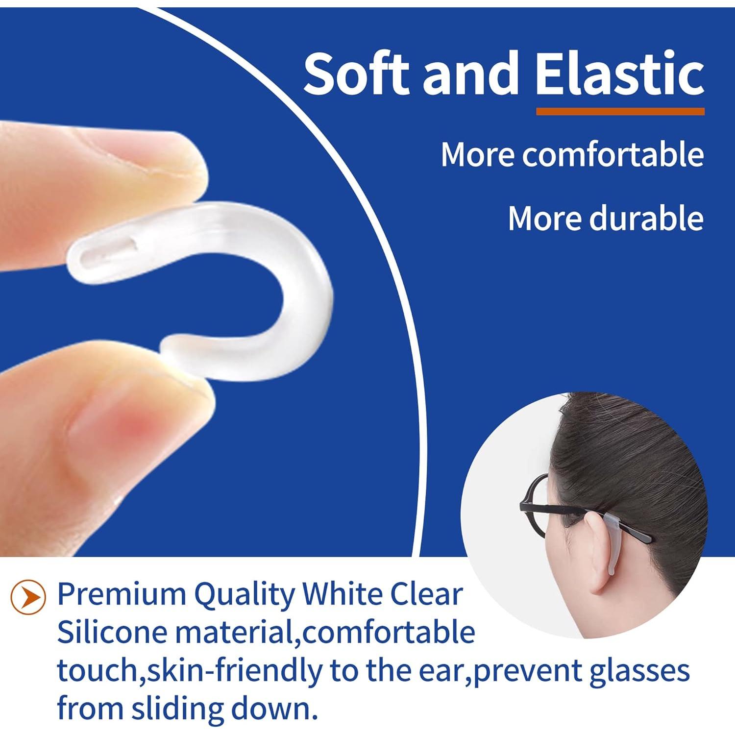 Ganchos de oreja antideslizantes para gafas - Silicona 12 Pzas