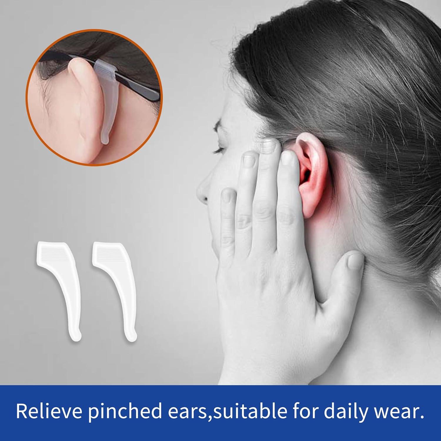 Ganchos de oreja antideslizantes para gafas - Silicona 12 Pzas