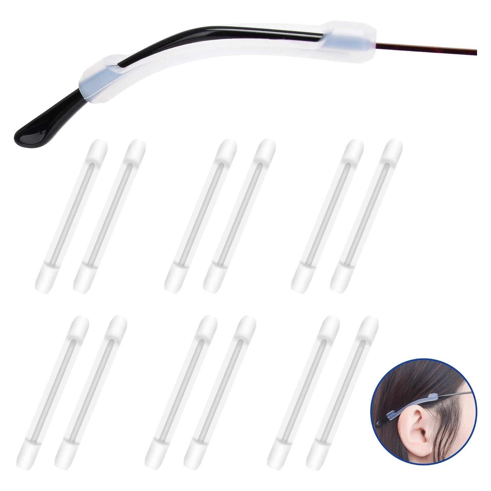 Ganchos de oreja antideslizantes de silicona para gafas