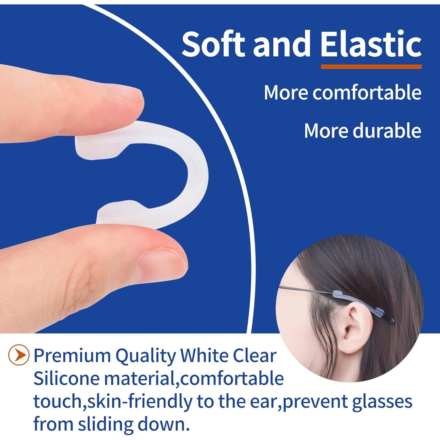 Ganchos de oreja antideslizantes Silicona 12 Puntas para gafas