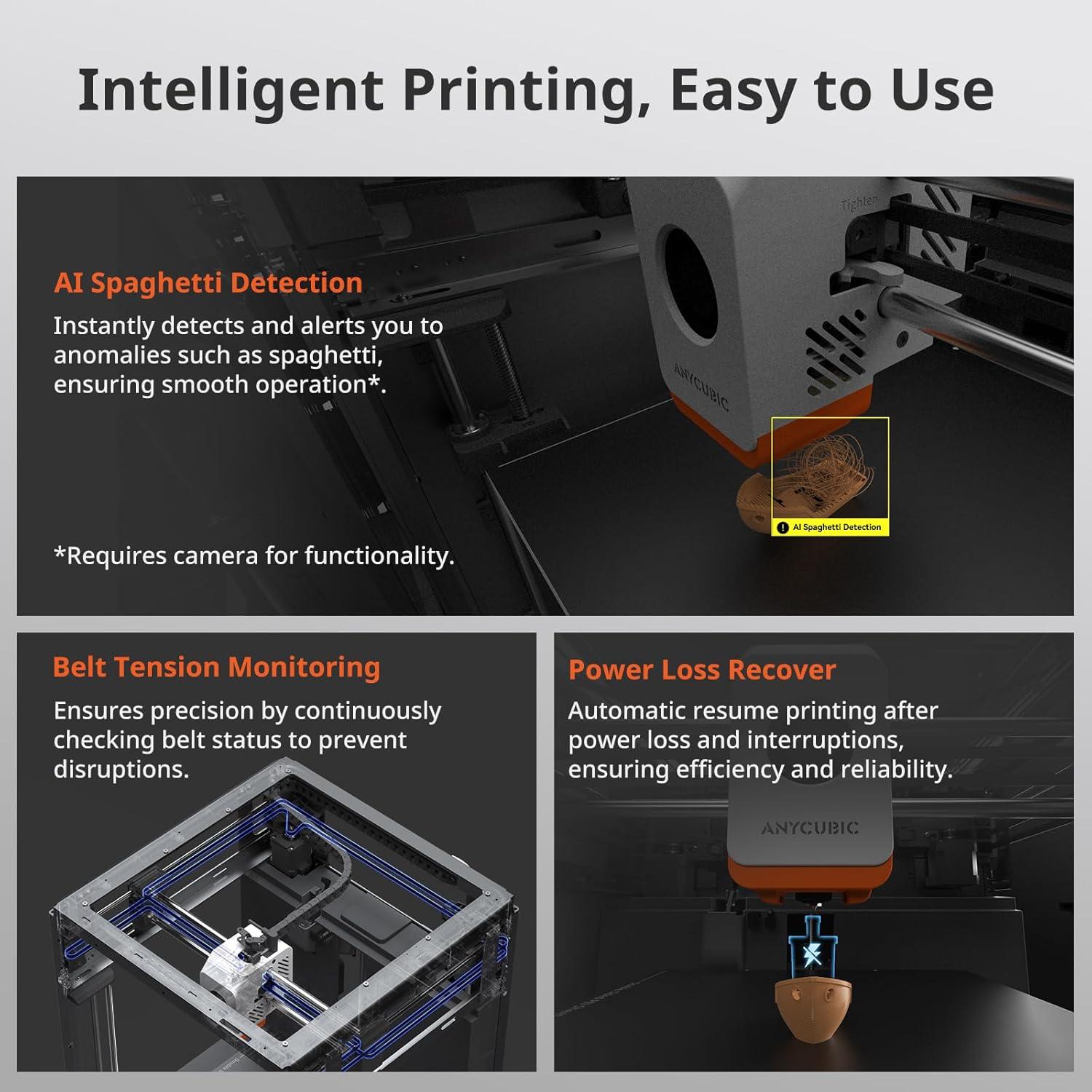 Impresora 3D Anycubic Kobra S1, 250x250x250mm, Alta Velocidad