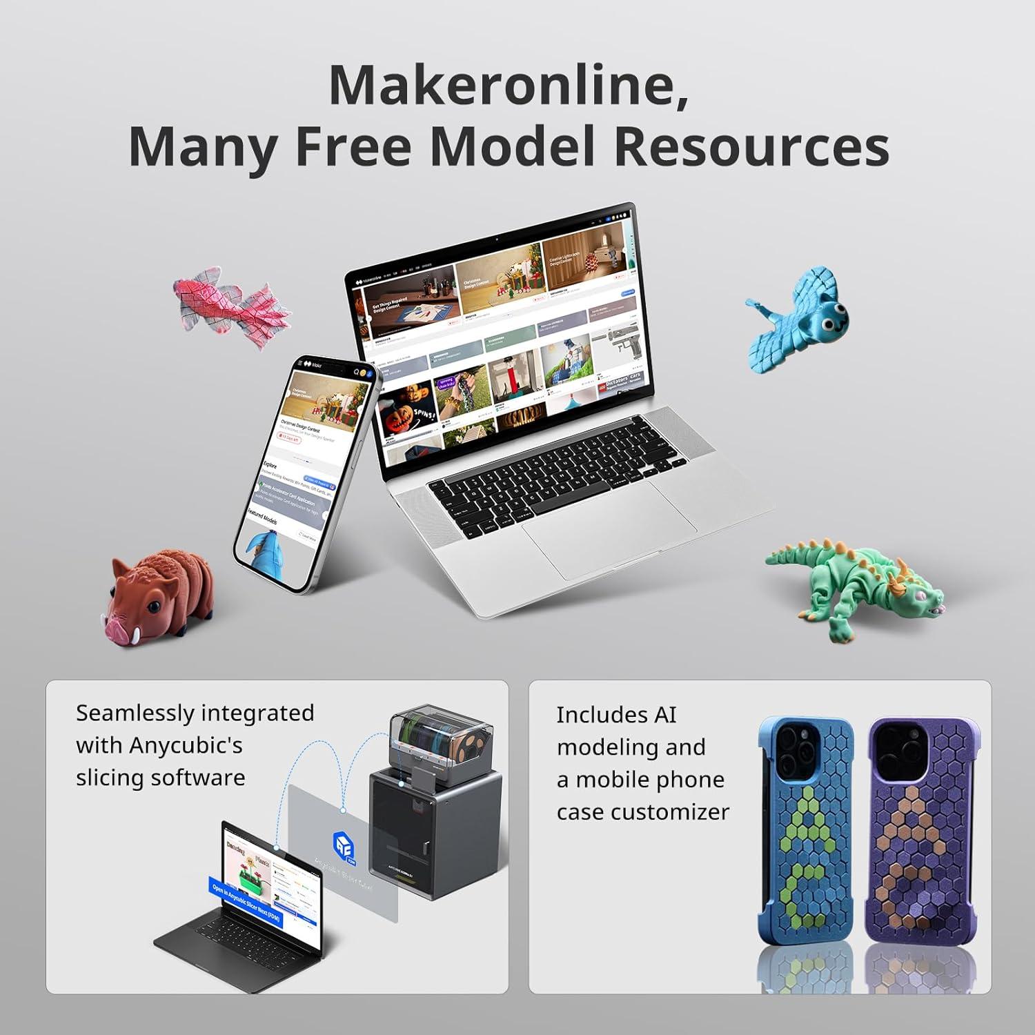 Impresora 3D Anycubic Kobra S1, 250x250x250mm, Alta Velocidad