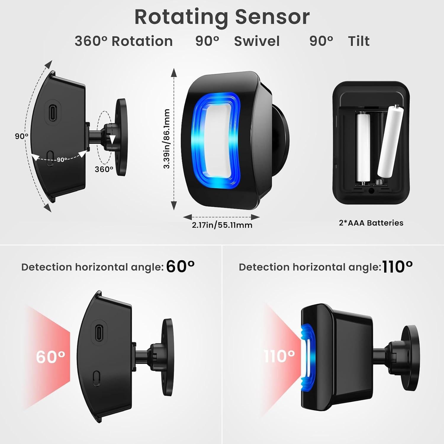 Sensor de Movimiento Inalámbrico COTINSE FX-B26 500m