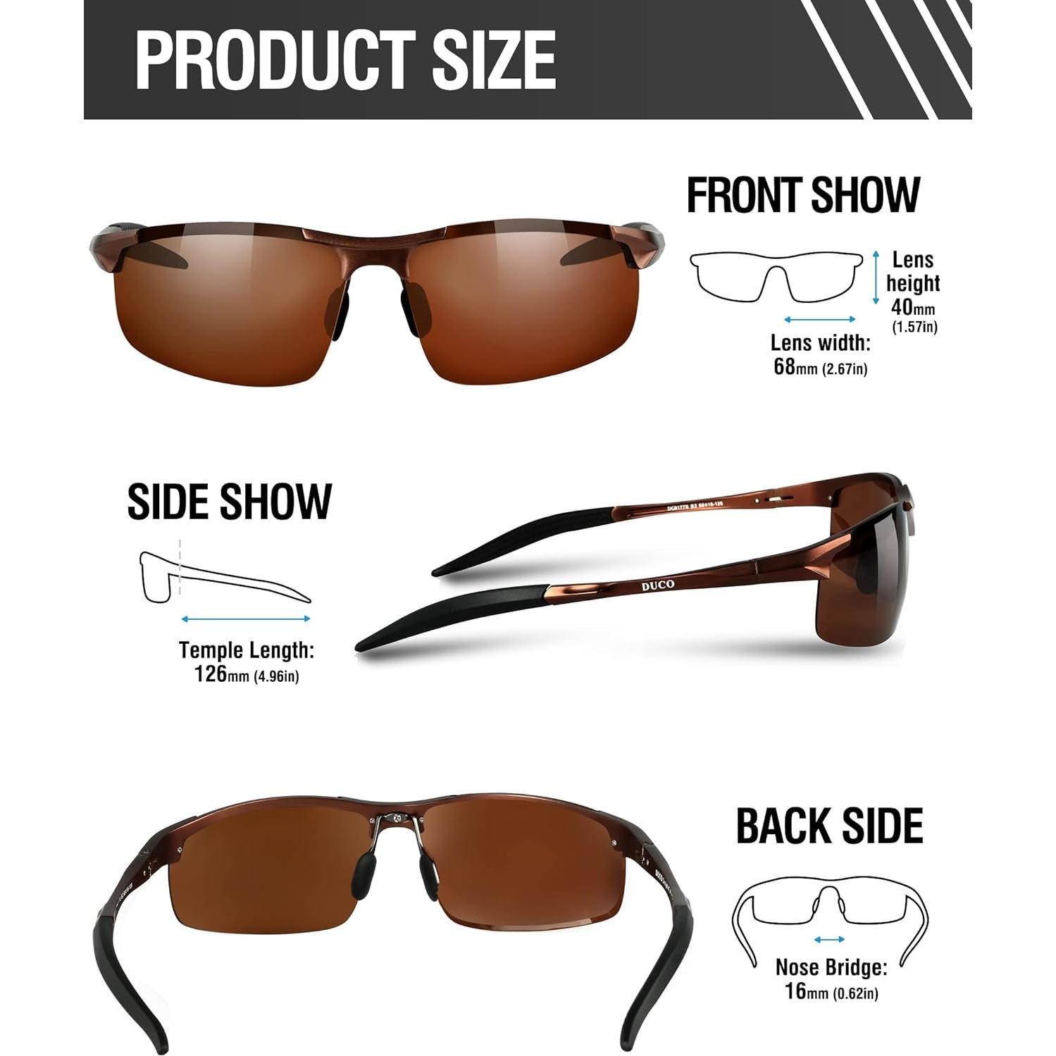 Gafas de sol deportivas DUCO 8177 polarizadas UV400