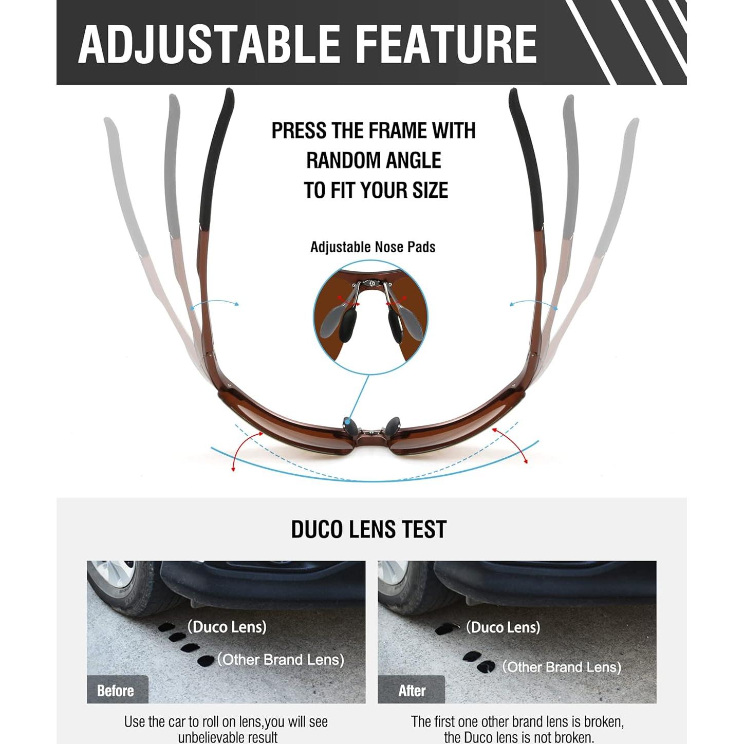 Gafas de sol deportivas DUCO 8177 polarizadas UV400