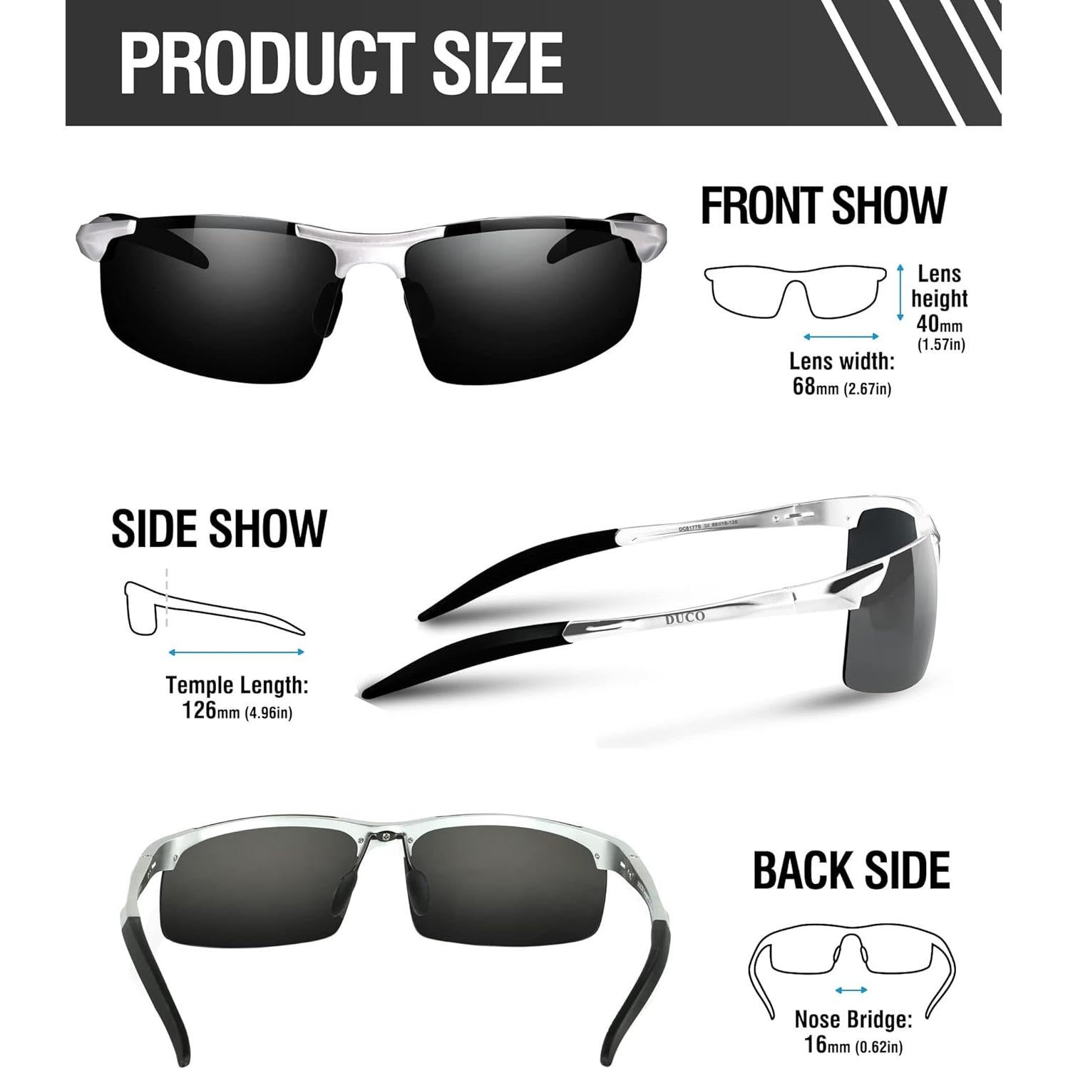 Gafas de sol deportivas DUCO 8177 polarizadas UV400