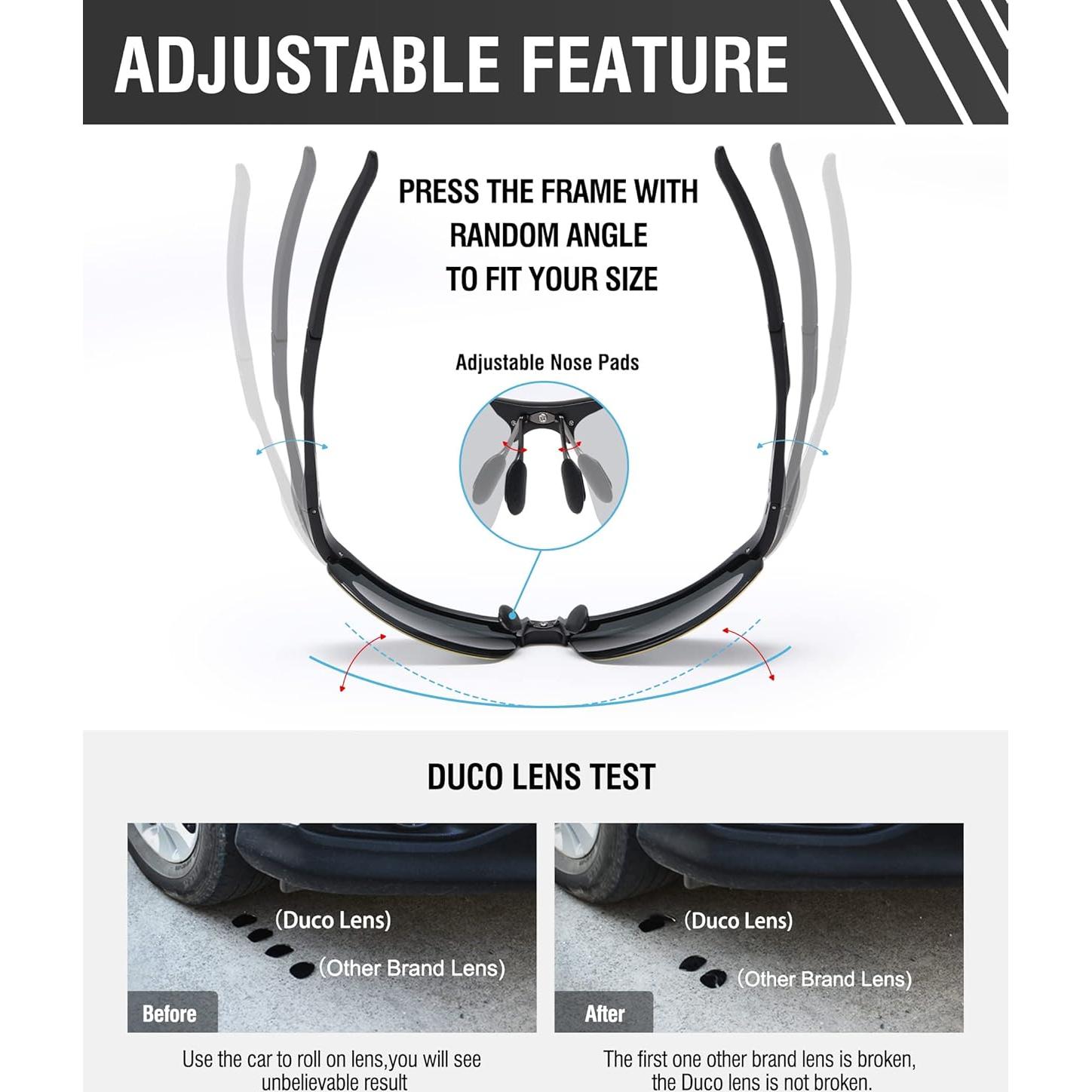 Gafas de sol deportivas DUCO 8177 polarizadas UV400