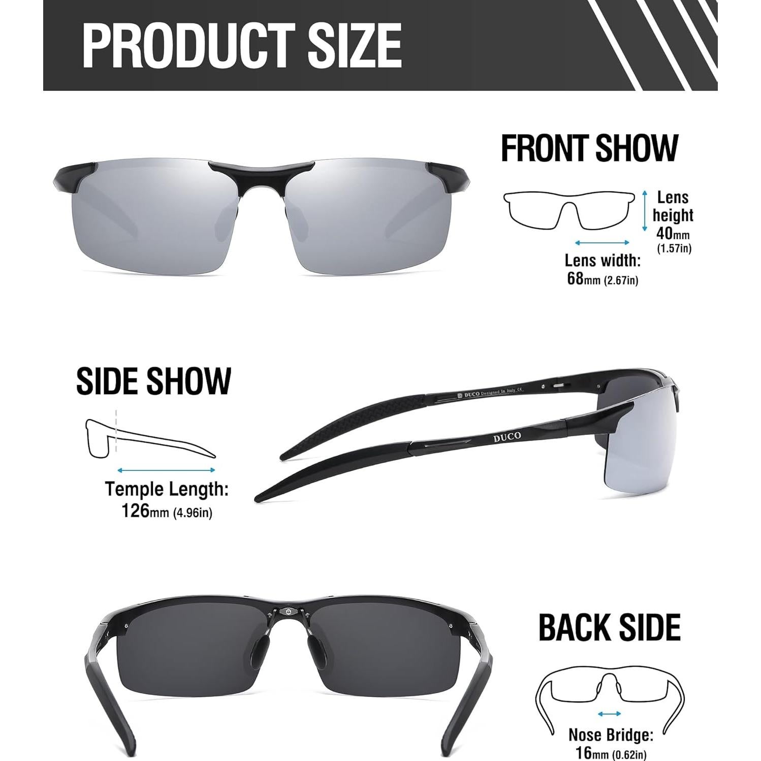 Gafas de sol deportivas DUCO 8177 polarizadas UV400