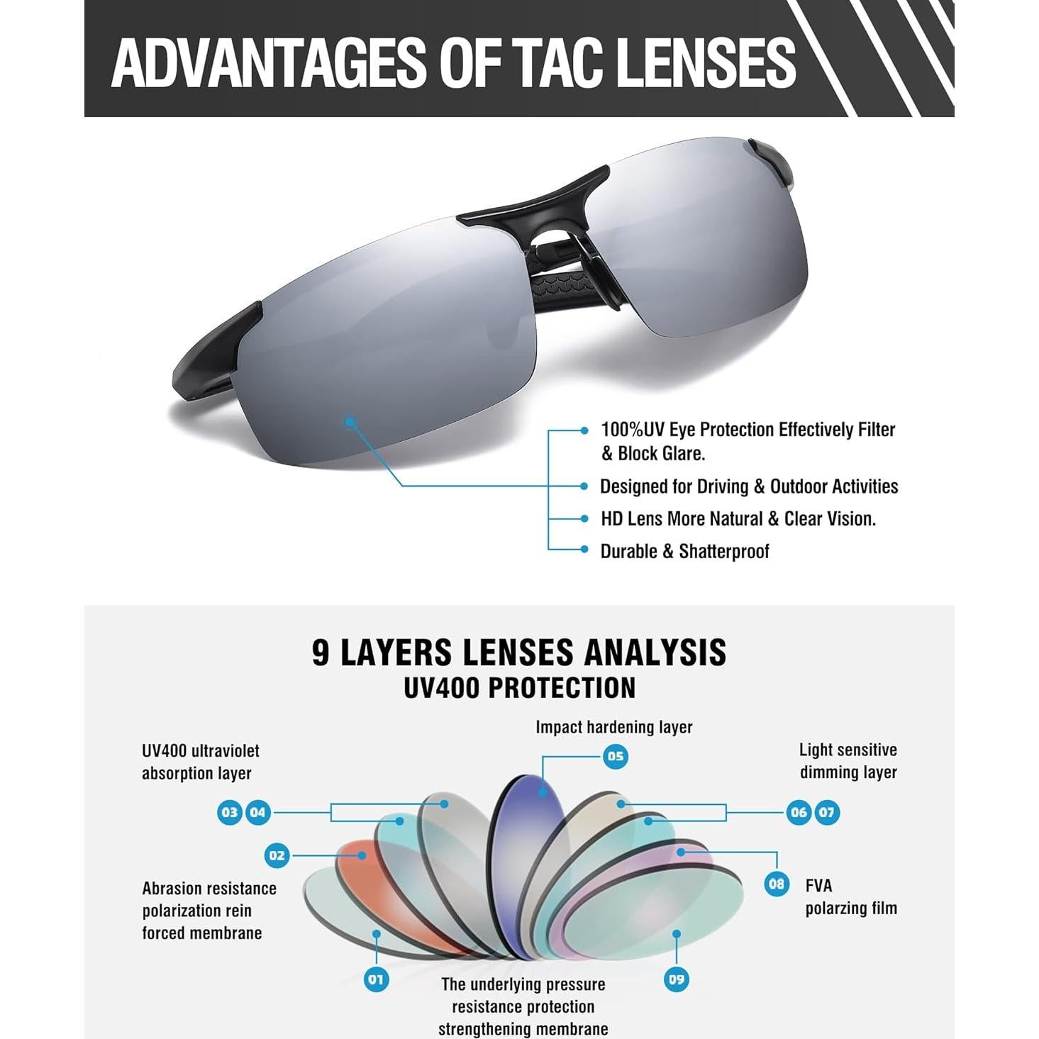 Gafas de sol deportivas DUCO 8177 polarizadas UV400