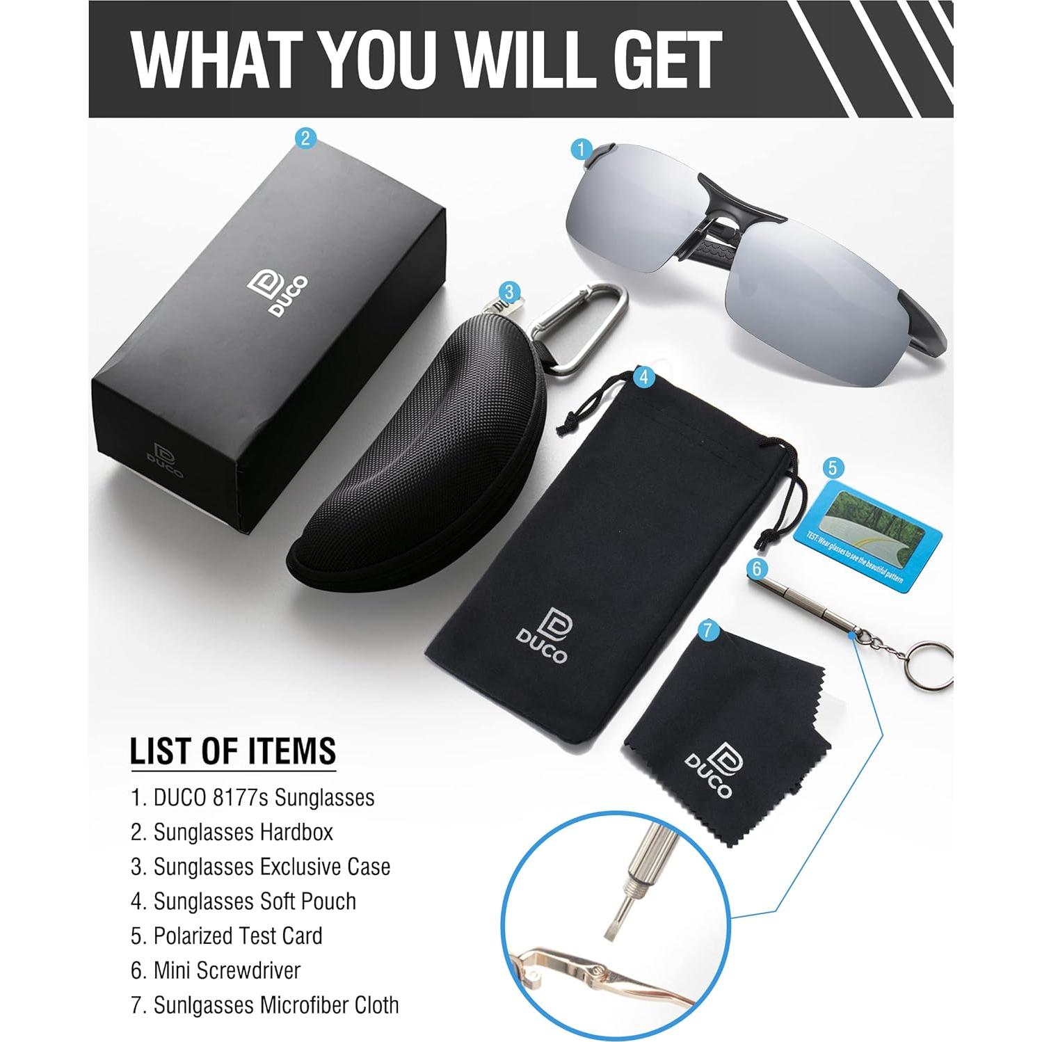 Gafas de sol deportivas DUCO 8177 polarizadas UV400