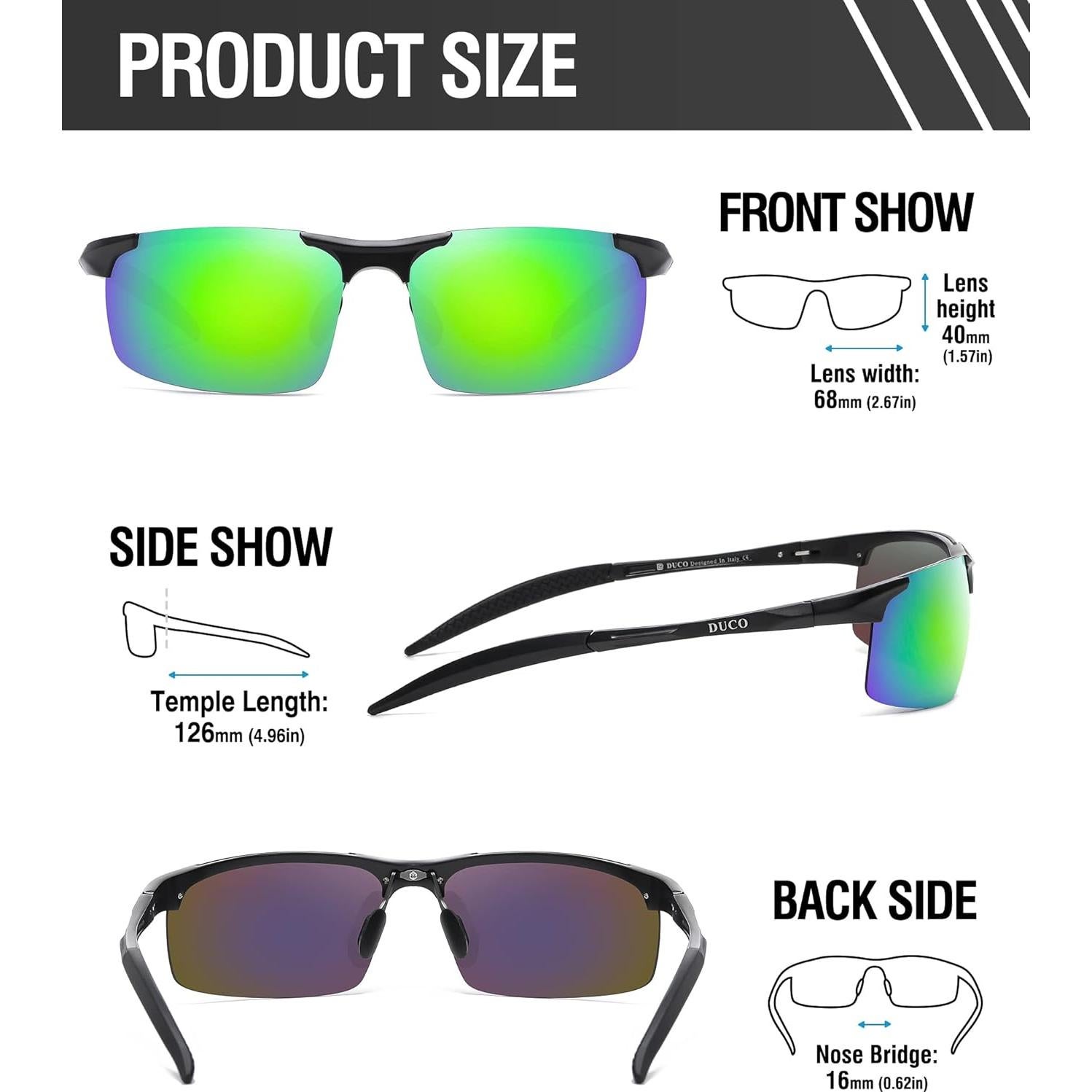 Gafas de sol deportivas DUCO 8177 polarizadas UV400