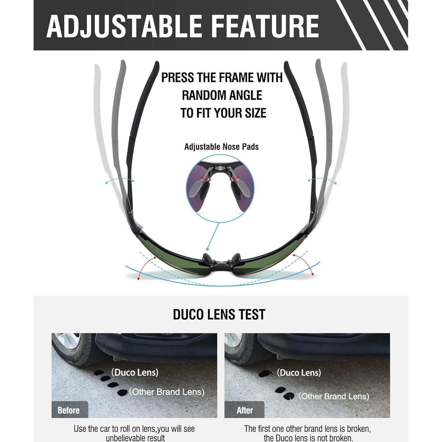 Gafas de sol deportivas DUCO 8177 polarizadas UV400