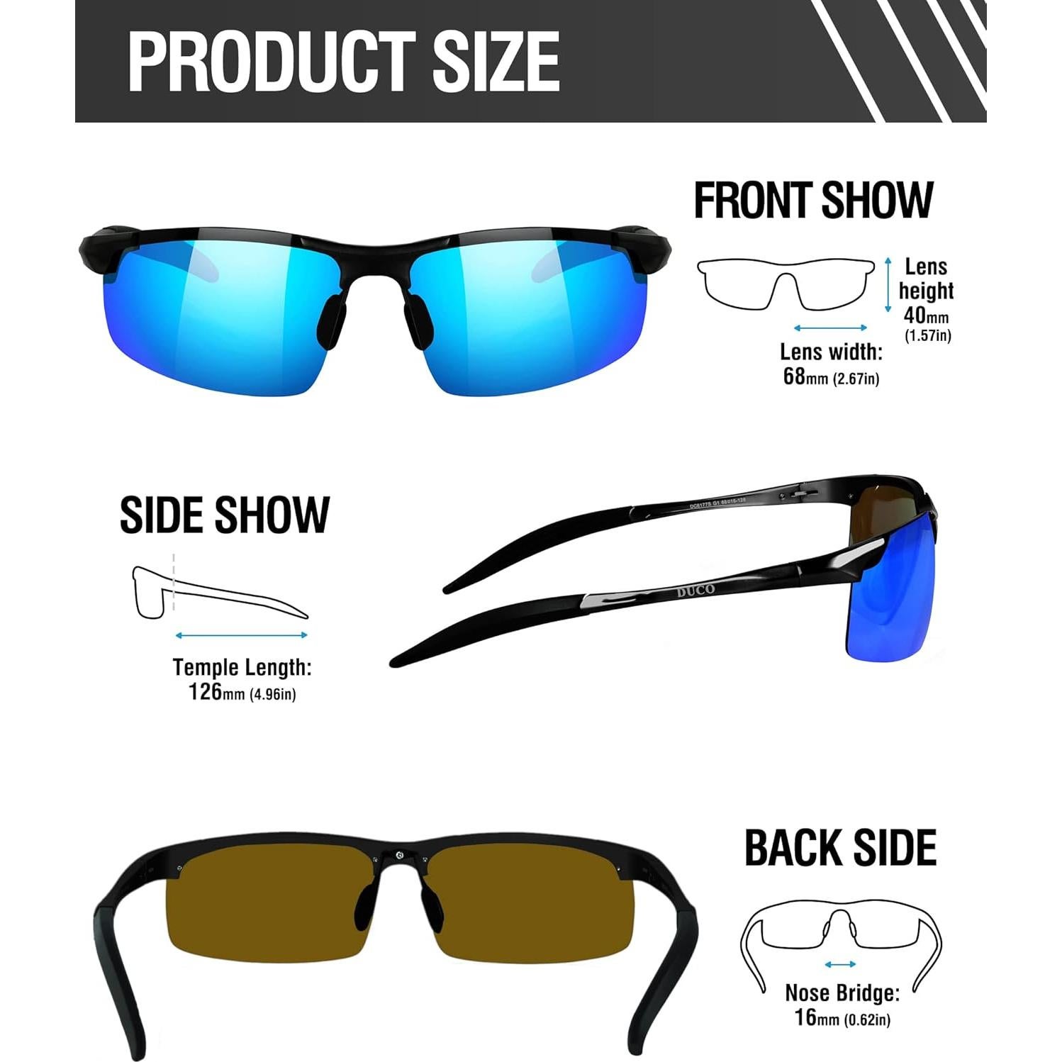 Gafas de sol deportivas DUCO 8177 polarizadas UV400