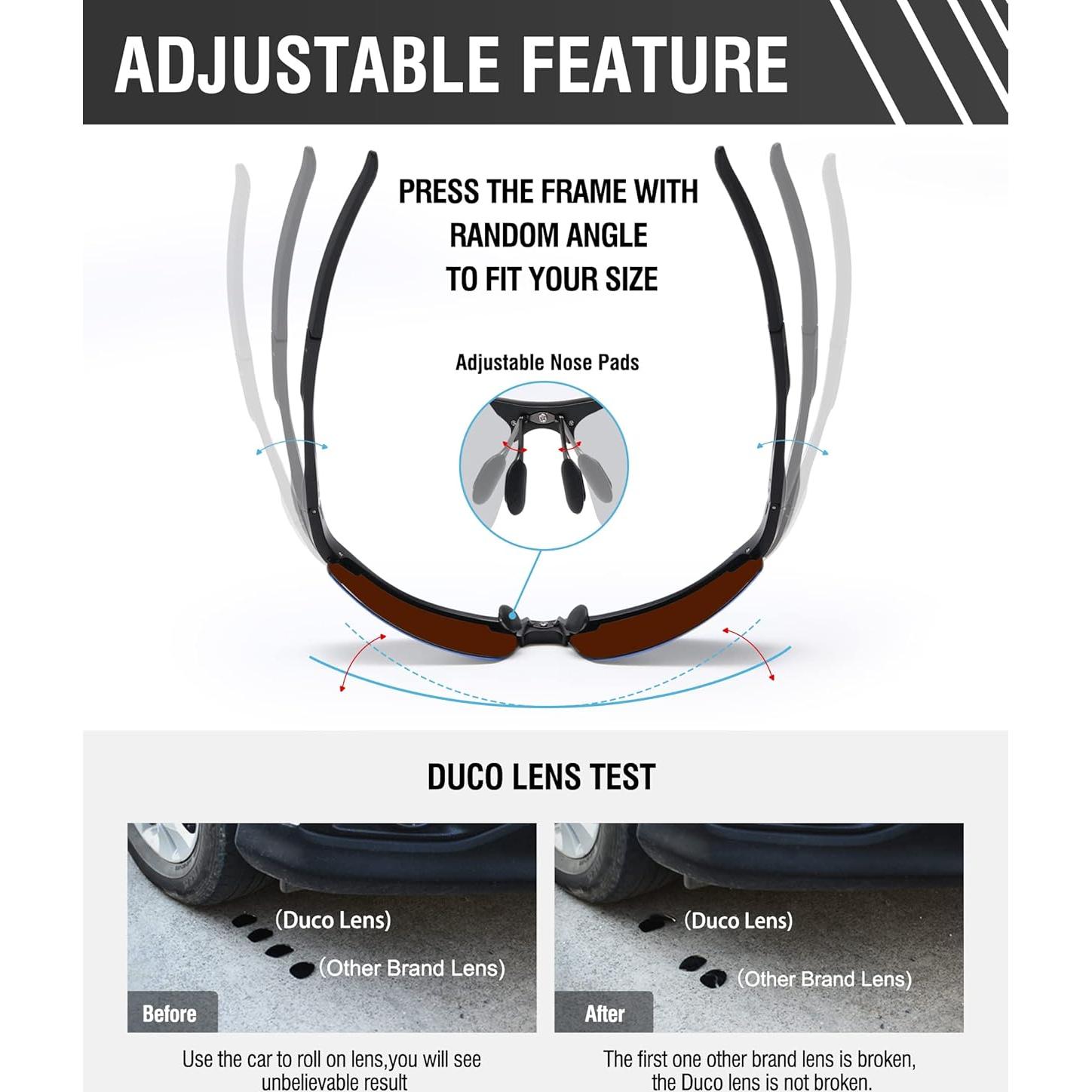 Gafas de sol deportivas DUCO 8177 polarizadas UV400