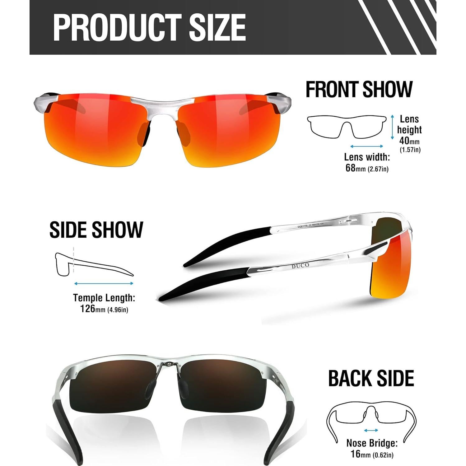 Gafas de sol deportivas DUCO 8177 polarizadas UV400