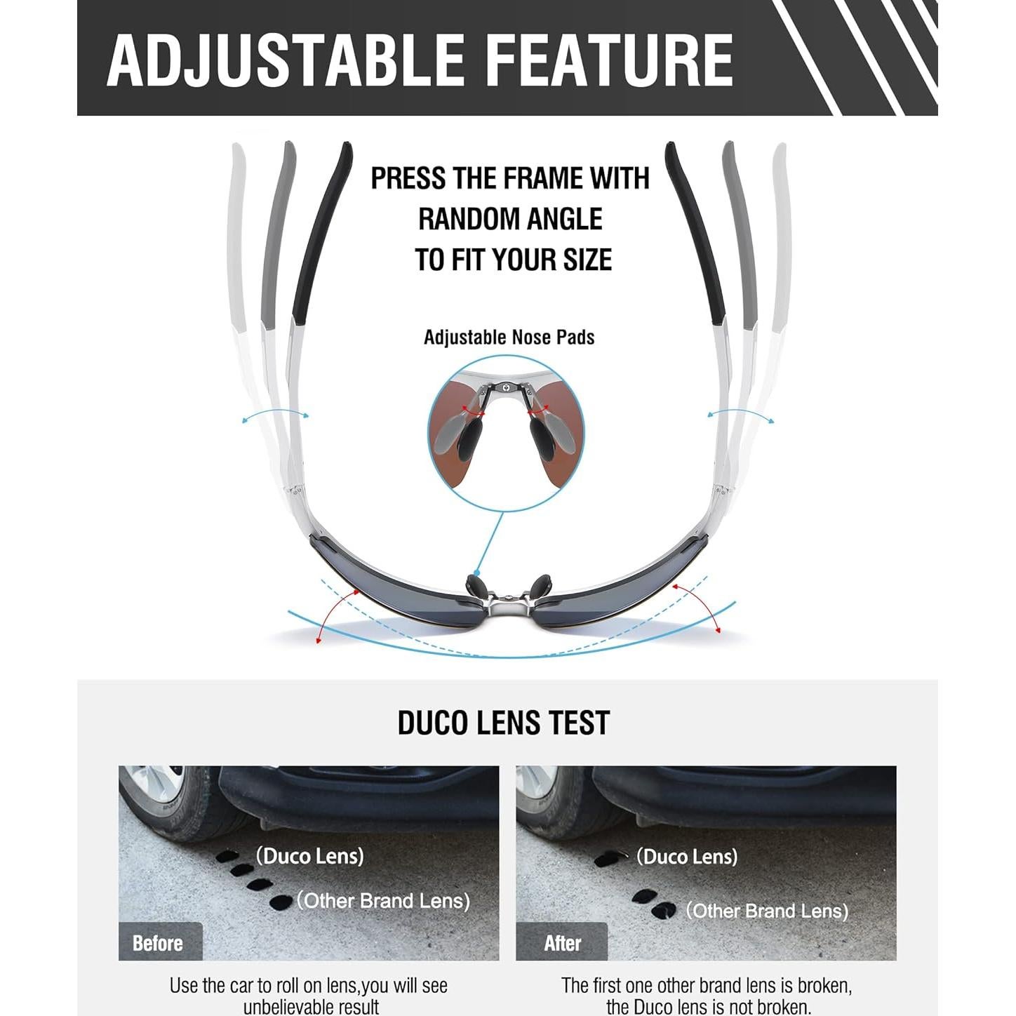 Gafas de sol deportivas DUCO 8177 polarizadas UV400