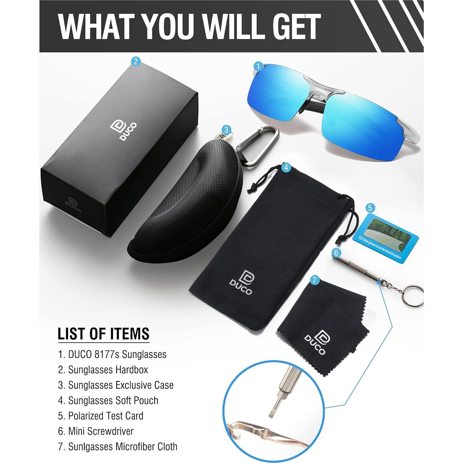 Gafas de sol deportivas DUCO 8177 polarizadas UV400