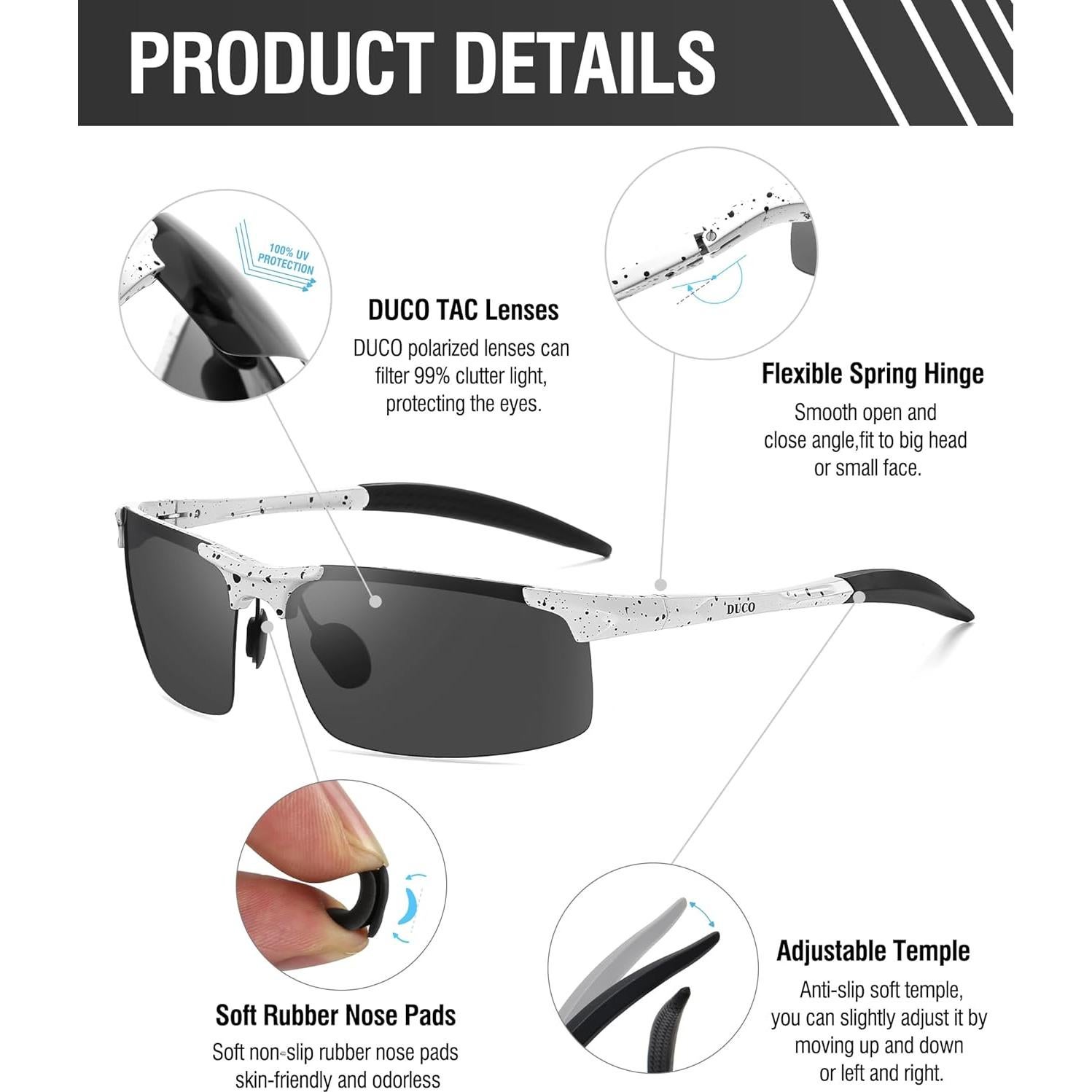 Gafas de sol deportivas DUCO 8177 polarizadas UV400