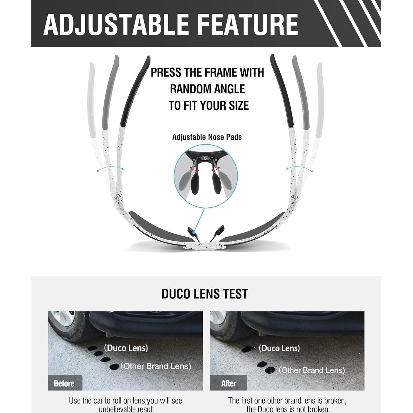 Gafas de sol deportivas DUCO 8177 polarizadas UV400