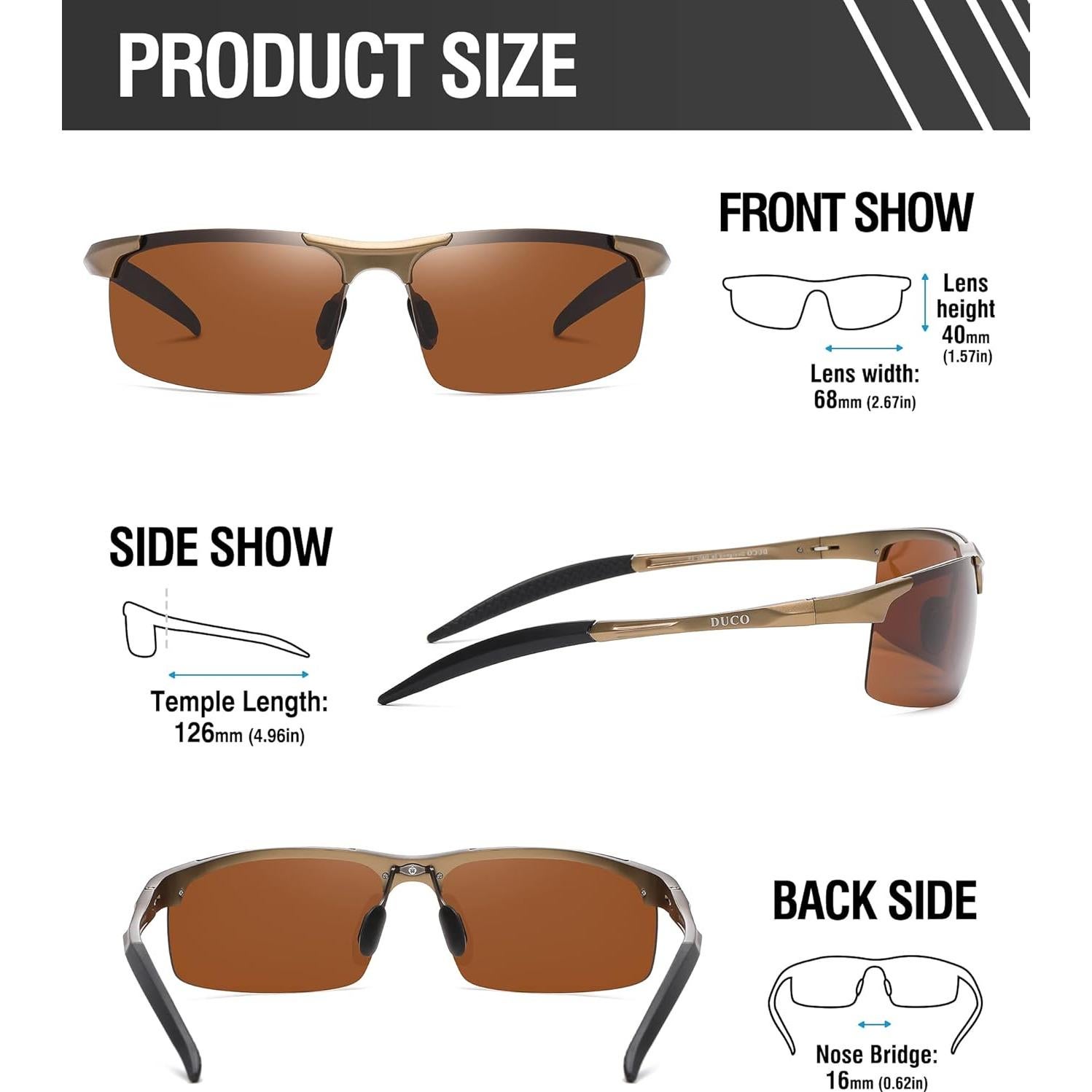 Gafas de sol deportivas DUCO 8177 polarizadas UV400