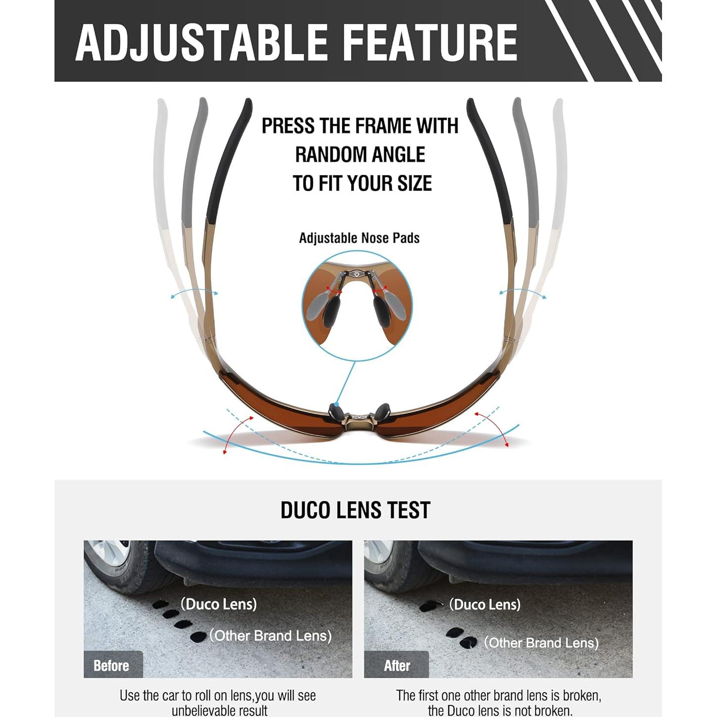 Gafas de sol deportivas DUCO 8177 polarizadas UV400